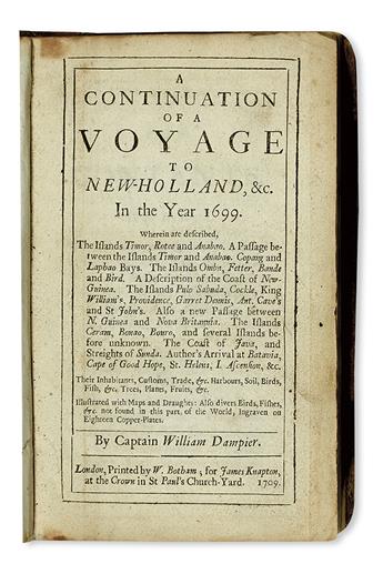 DAMPIER, WILLIAM. [Voyages.]  Vols. 1, 3, and 4 (of 4).  1697-1709